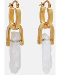 La DoubleJ - Pillar-Plated Pendant Earrings - Lyst