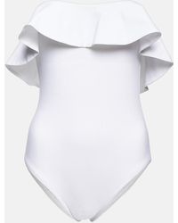 Karla Colletto - Ruffle-Trimmed Off-Shoulder Swimsuit - Lyst