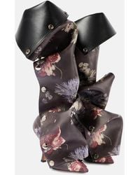 Y. Project - Snap 100 Floral Leather Knee-High Boots - Lyst