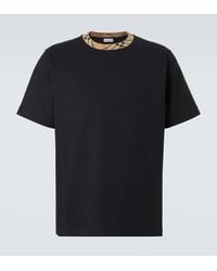 Burberry - Check Cotton Jersey T-Shirt - Lyst