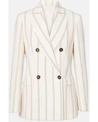 Brunello Cucinelli - Blazer Aus Leinen Und Baumwolle - Lyst