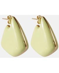 Bottega Veneta - Pendientes Fin Small Banados En Oro De 18 Ct - Lyst