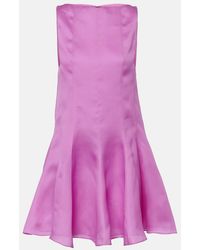KHAITE - Mags Silk Minidress - Lyst