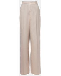 Max Mara - Wool, Mohair, And Silk Wide-Leg Pants - Lyst