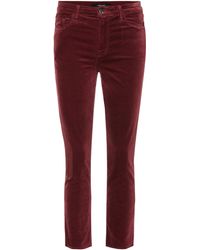 J Brand High-Rise Samthose Ruby - Rot