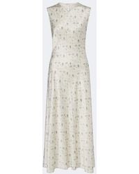 Doen - Adelana Floral Silk Satin Midi Dress - Lyst