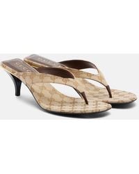 Gucci - Vittoria Gg Canvas Thong Sandals - Lyst