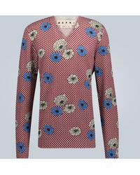 Marni Gemusterter Pullover aus Baumwolle - Mehrfarbig