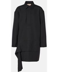 Plan C - Minikleid Aus Einem Wollgemisch - Lyst