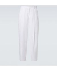 Dolce & Gabbana - Linen Tapered Pants - Lyst