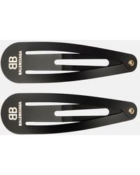 Balenciaga - Holli Xxl Bb Set Of Two Hair Clips - Lyst