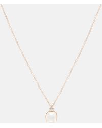 Pomellato - Nudo 18kt Rose And White Gold Necklace With Topaz, Mother-of-pearl, And Diamonds - Lyst