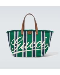 Gucci - Large Logo Embroidered Tote Bag - Lyst