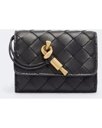 Bottega Veneta - Intrecciato Leather Card Holder - Lyst