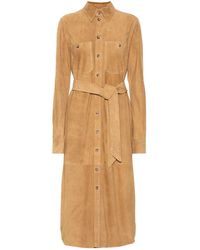 Polo Ralph Lauren Abito midi in suede - Marrone