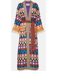 Valentino - Polka-Dot Silk Beach Cover-Up - Lyst