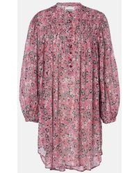 Isabel Marant - Danael Printed Cotton Voile Minidress - Lyst