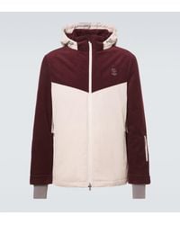 Brunello Cucinelli - Hooded Cotton Corduroy Ski Jacket - Lyst