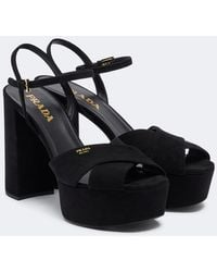 Prada - Sandali Con Plateau - Lyst