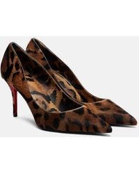 Christian Louboutin - Miss Z 80 Leopard-Printed Calf Hair Pumps - Lyst