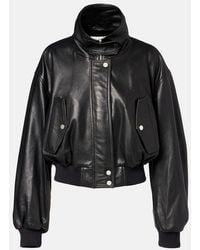 Nour Hammour - Briar Leather Bomber Jacket - Lyst