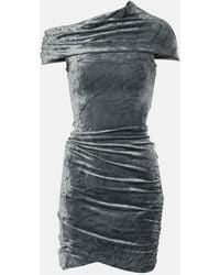 Rick Owens - Lola Draped Velvet Minidress - Lyst