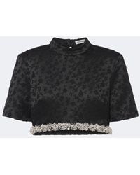 Jonathan Simkhai - Jalen Embellished Jacquard Crop Top - Lyst