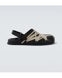 Rick Owens - Megalace Mule Leather Clogs - Lyst