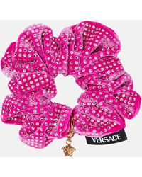 Versace Scrunchie Medusa aus Samt - Pink