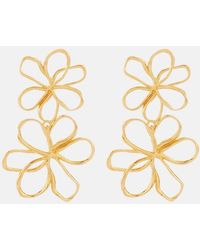 Oscar de la Renta - Threaded Flower Drop Earrings - Lyst
