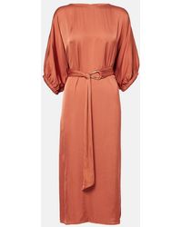 Velvet - Laurel Satin Midi Dress - Lyst