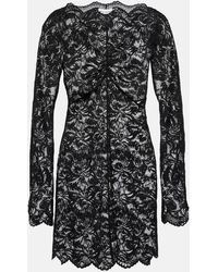 Rabanne - Floral Off-Shoulder Lace Minidress - Lyst