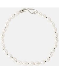 Sophie Buhai - Halskette Deco Collar Aus Suesswasserperlen Mit Sterlingsilber - Lyst