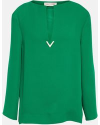 Valentino - Cady Couture Silk Blouse - Lyst