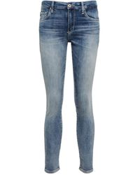 AG Jeans - Jeans Farrah Skinny Ankle a vita media - Lyst