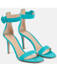 Gianvito Rossi - Portofino 85 Suede Sandals - Lyst