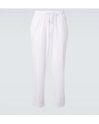 Fedeli - Pantalones Rectos En Mezcla De Algodon - Lyst