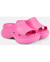 Balenciaga - X Crocs Rubber Slides - Lyst