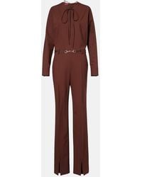 Gucci - Jumpsuit Horsebit Aus Einem Wollgemisch - Lyst