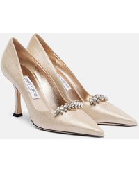 Jimmy Choo - Belinda 90 Metallic Leather Pumps - Lyst