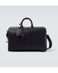 Gucci - Bolso De Viaje Gg Emblem Medium De Piel - Lyst
