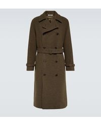 AURALEE - Double-breasted Alpaca And Wool Coat - Lyst