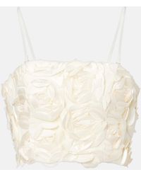 ROTATE BIRGER CHRISTENSEN - Spaghetti Strap Top With Rose Appliques - Lyst