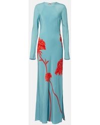 SIR. - Amelie Floral Silk Crepe De Chine Maxi Dress - Lyst