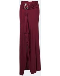 Christopher Esber - Orica Crystal Gathered Jersey Maxi Skirt - Lyst