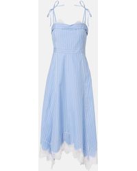 Jonathan Simkhai - Avaleigh Striped Cotton Midi Dress - Lyst