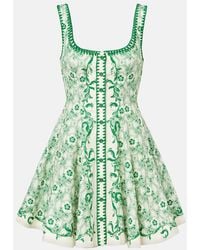 ALÉMAIS - Printed Linen And Cotton Minidress - Lyst