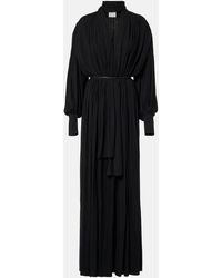 Calvin Klein - Yasmine Scarf-Detail Cotton-Blend Maxi Gown - Lyst