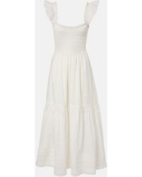 Faithfull the Brand - Valentina Shirred Cotton Maxi Dress - Lyst