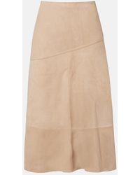 Yves Salomon - Suede Midi Skirt - Lyst